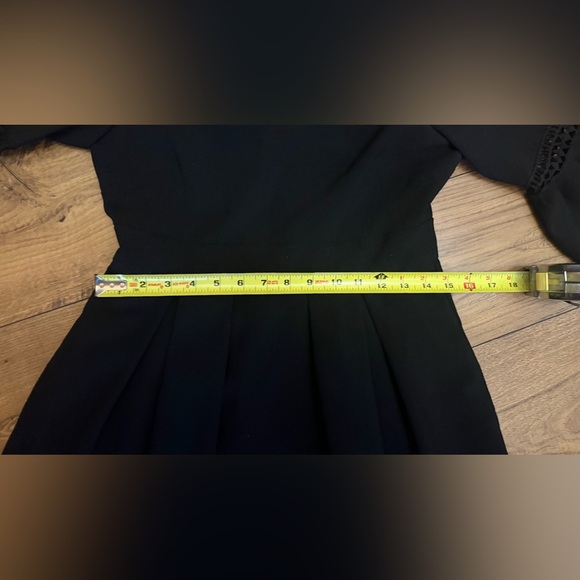 Eliza J Black Fit-and-Flare Dress with Fluted Sleeves - Picture 5 of 7